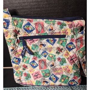 Vera Bradley Crossbody Bag Postage Cuban Stamp Quilted Boho Summer Vacation